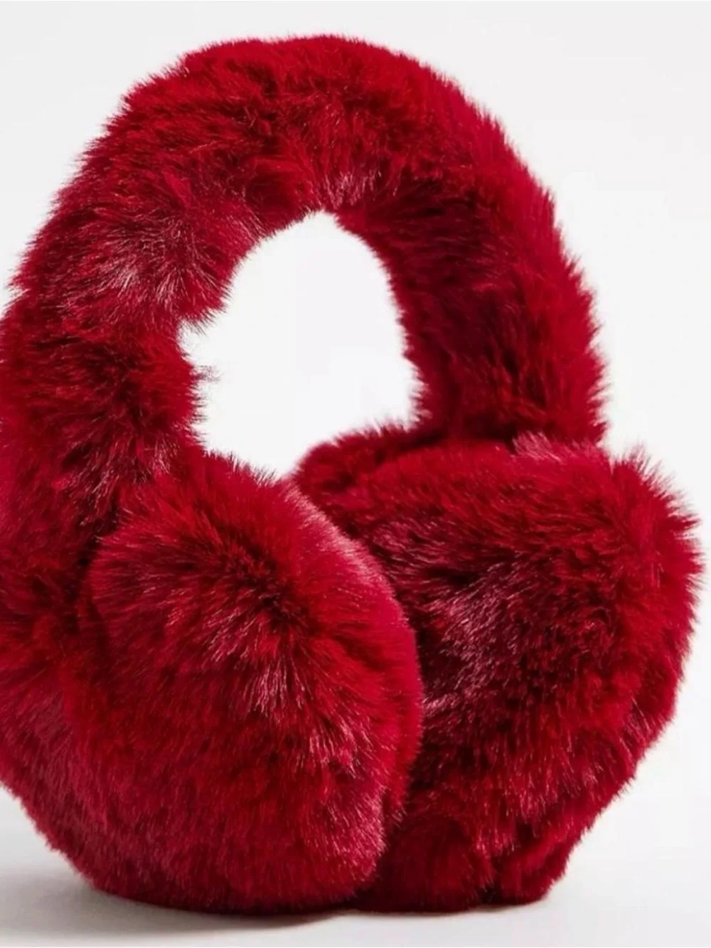 Urban Outfitters Soft Faux Fur Heart Earmuffs
